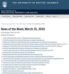 News of the Week; March 25, 2020
