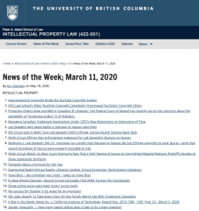 News of the Week; March 11, 2020