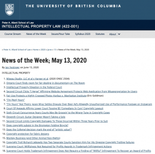 News of the Week; May 13, 2020