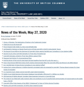 News of the Week; May 27, 2020