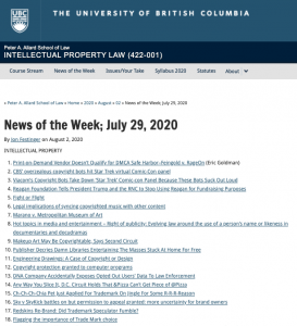 News of the Week; July 29, 2020