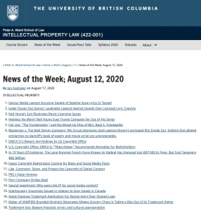 News of the Week; August 12, 2020