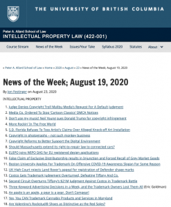 News of the Week; August 19, 2020