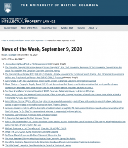 News of the Week; September 9, 2020