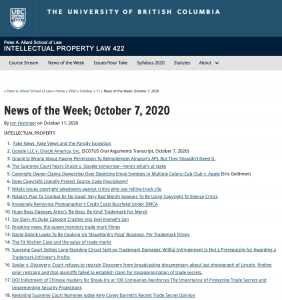 News of the Week; October 7, 2020