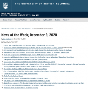 News of the Week; December 9, 2020