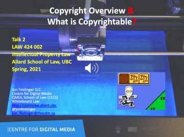 Week 2: Audio-Slides “Copyright Overview & What is Copyrightable?