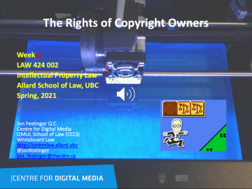 Week 3: Audio-Slides “The Rights of Copyright Owners”