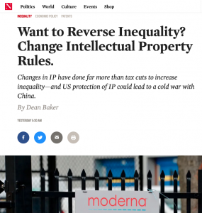 “Want to Reverse Inequality? Change Intellectual Property Rules.”