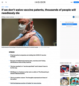Should big pharma be allowed to keep their COVID vaccines patented?
