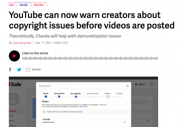 YouTube’s ‘Checks’ tool allows creators to screen uploads for copyrighted content