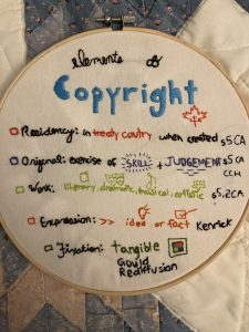 Does Copyright Subsist in My Embroidery Project of the Elements of Copyright?