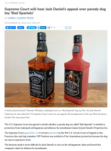 Jack Daniels Claims Trademark Infringement Against Bad Spaniels