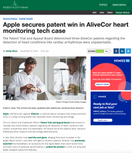 Big Apple Patent Win in Heart Monitoring Tech Case