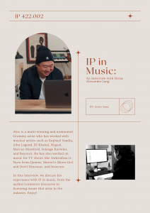 IP in Music: An Interview with Hotae Alexander Jang