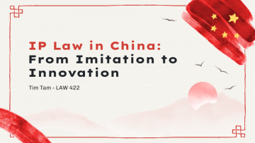 IP Law in China: From Imitation to Innovation